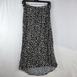 By Together Black and White High Low midi length Skirt